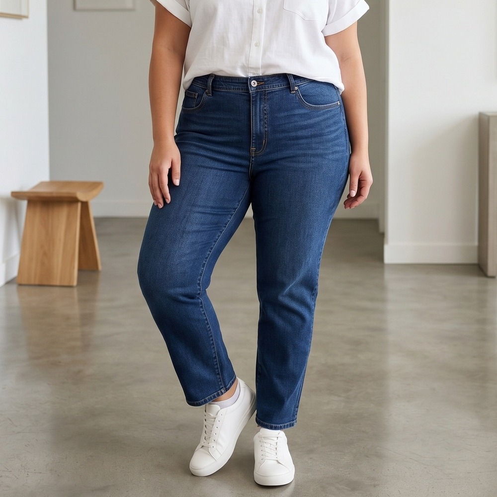 Jordache Cher High Rise Mom Jeans Womens 34 Medium Wash Straight Leg Vintage 90s
